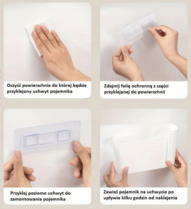 Pojemnik dyspenser do szafki na worki do śmieci, biały