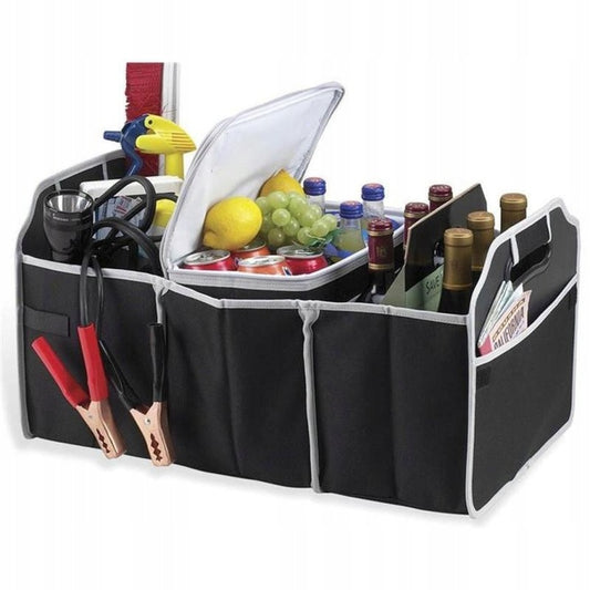 Organizer do bagażnika z przegródkami, czarny