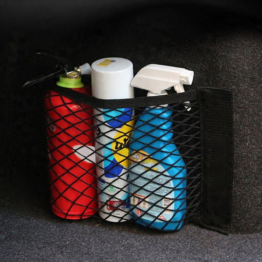 Organizer siatka kieszeń do samochodu na rzep L, czarny