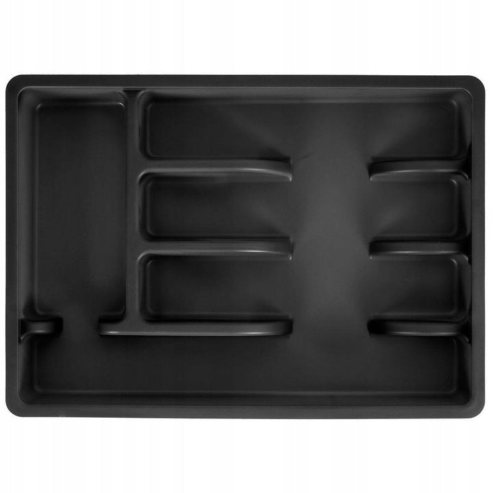 Wkład do szuflady na sztućce z przegródkami, czarny