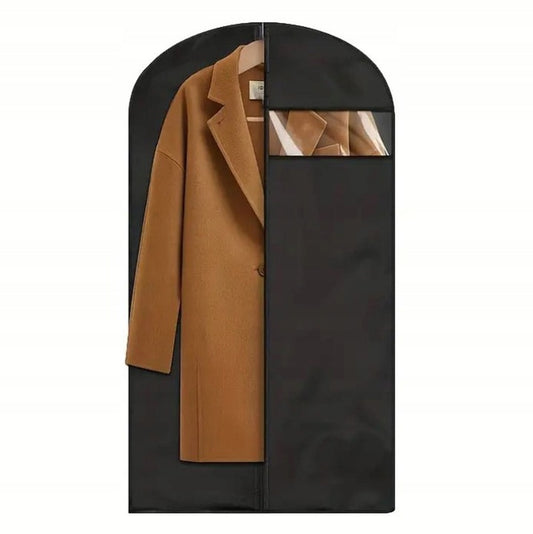 Pokrowiec podróżny na ubrania z zamkiem błyskawicznym, czarny, 2 szt.