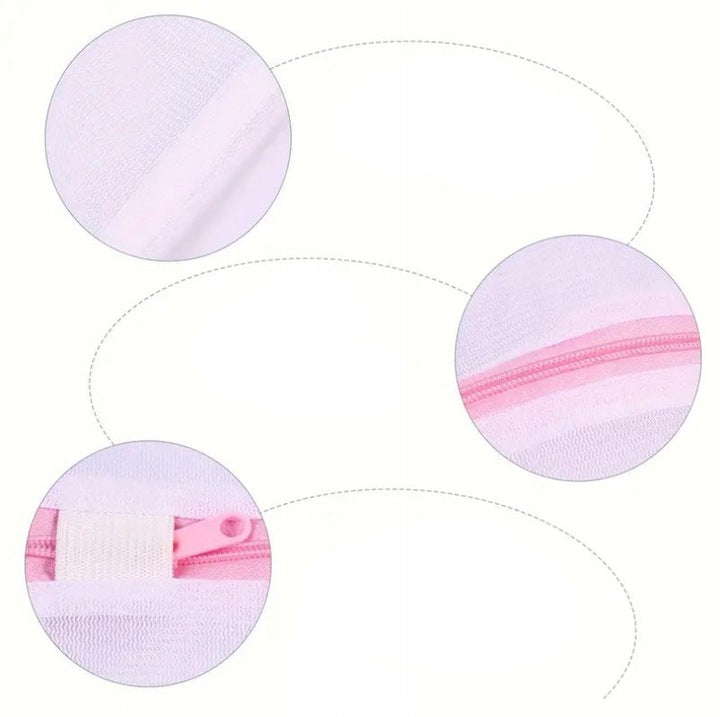 Worek do prania biustonoszy, różowo-biały