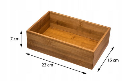 Bambusowy organizer do szuflady 23x15 cm