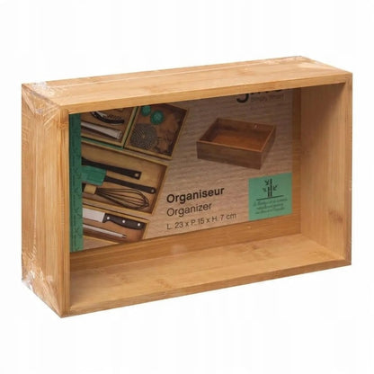 Bambusowy organizer do szuflady 23x15 cm