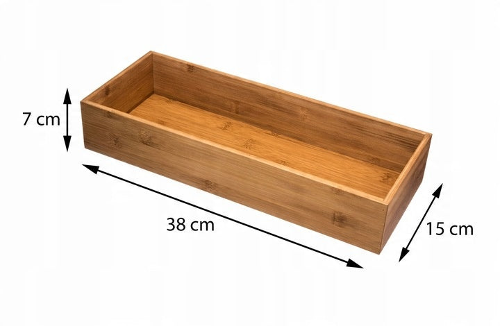 Bambusowy organizer do szuflady 38x15 cm