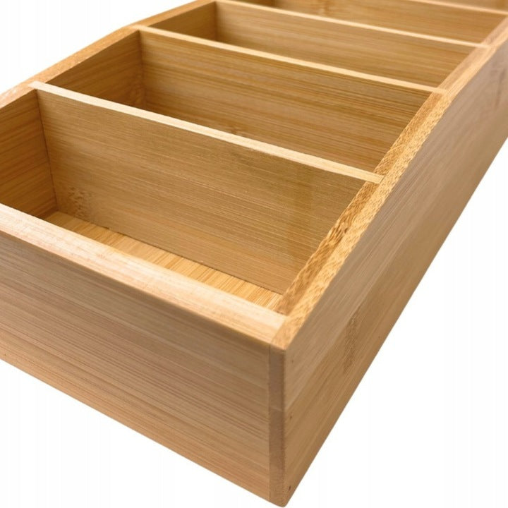 Organizer na przyprawy z 6 przegródkami, bambusowy