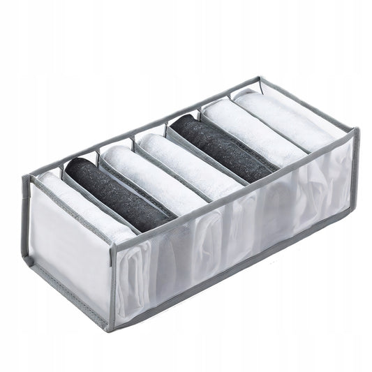 Organizer do szafy na ubrania z 7 przegródkami, biały