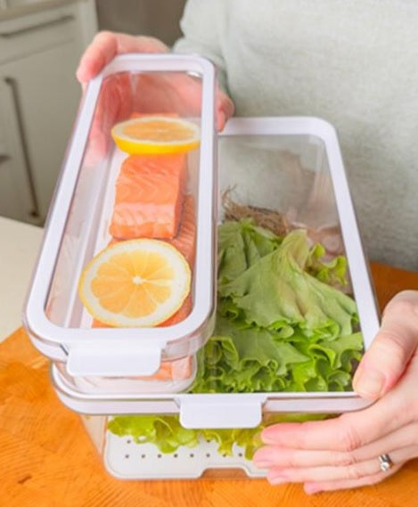 Organizer z pokrywą do lodówki, przeźroczysty, 1,15l