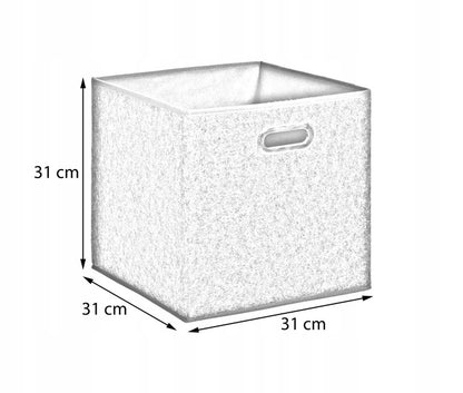 Organizer tekstylny do przechowywania z uchwytem 31x31 cm, beżowy