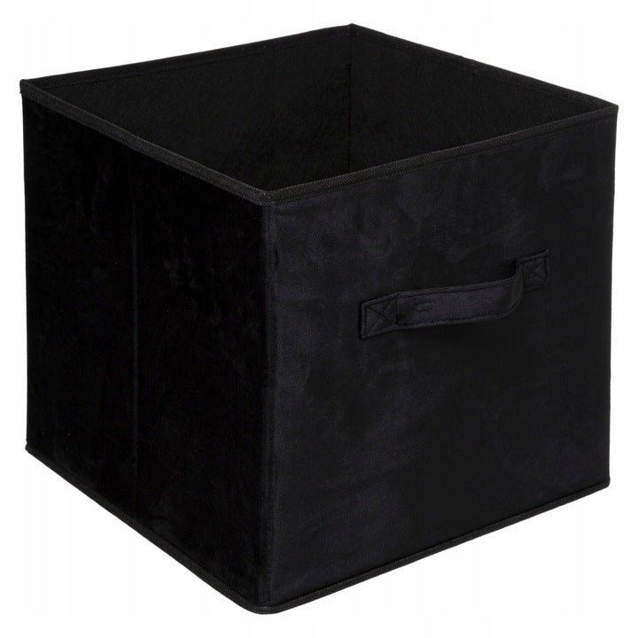 Organizer tekstylny do przechowywania z uchwytem 31x31 cm, czarny aksamit
