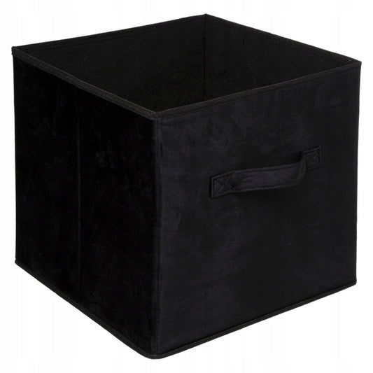 Organizer tekstylny do przechowywania z uchwytem 31x31 cm, czarny aksamit