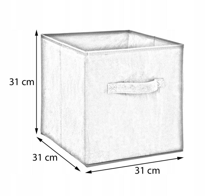 Organizer tekstylny do przechowywania z uchwytem 31x31 cm, czarny aksamit