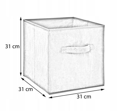 Organizer tekstylny do przechowywania z uchwytem 31x31 cm, czarny aksamit