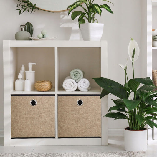 Organizer tekstylny do przechowywania 30x30x29 cm, brązowy