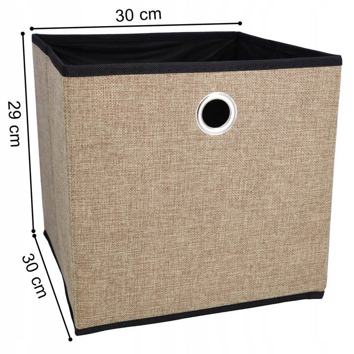 Organizer tekstylny na ubrania 30x30x29 cm, brązowy