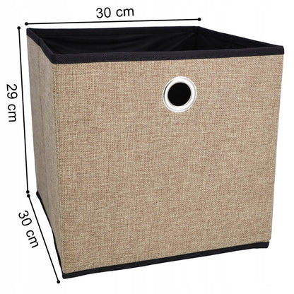Organizer tekstylny na ubrania 30x30x29 cm, brązowy