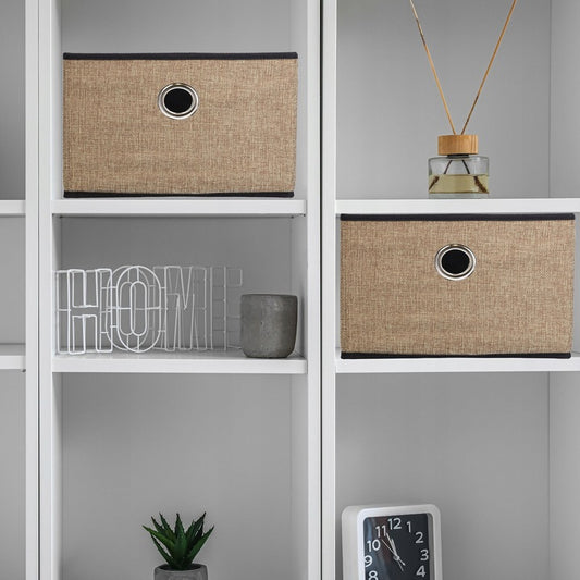 Organizer tekstylny do przechowywania 32x25x18 cm, brązowy