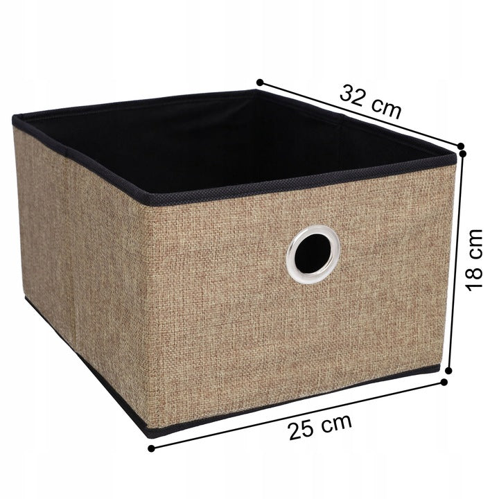 Organizer tekstylny na ubrania 32x25x18 cm, brązowy