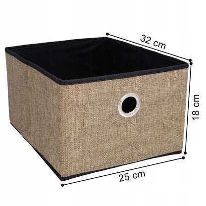 Organizer tekstylny na ubrania 32x25x18 cm, brązowy