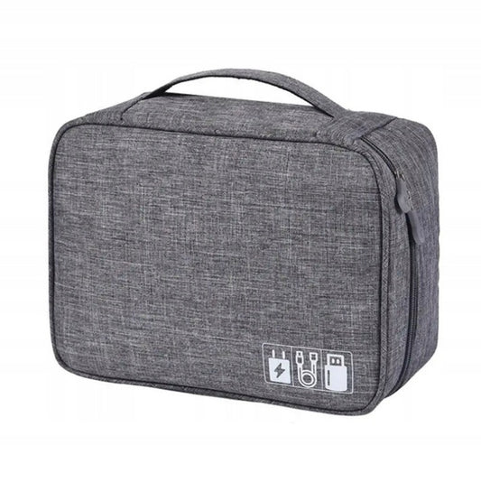 Organizer na kable, na elektronikę L, szary